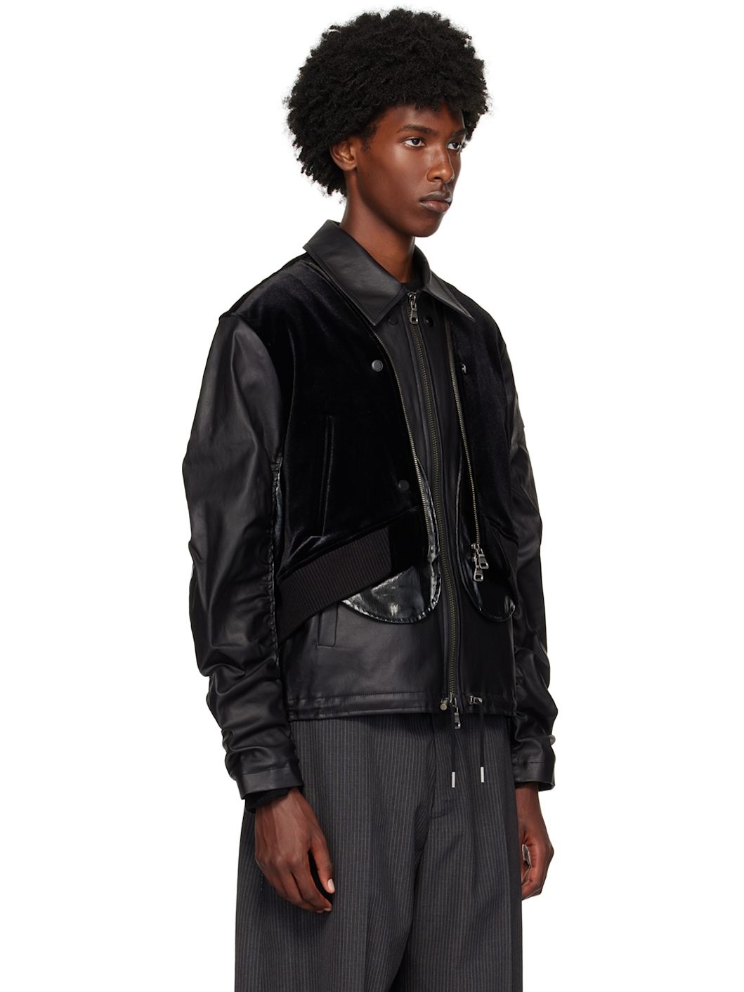 Black Bientain Zip-Up Jacket - 2