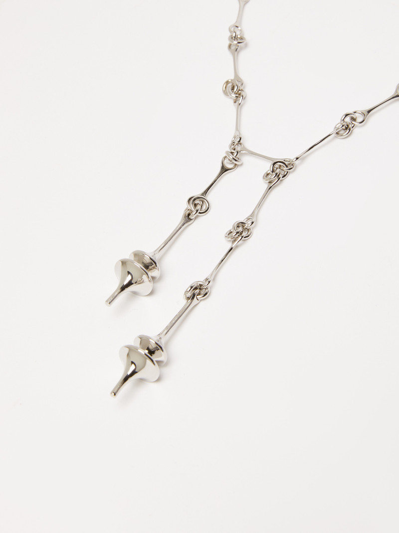 Max Mara BRIDGECHAIN Long double-pendant necklace outlook