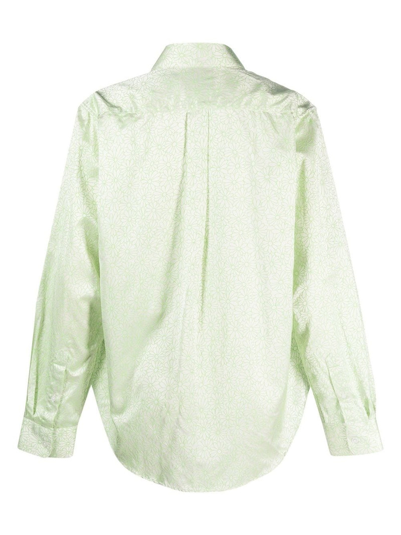 Martine Rose floral-print satin shirt outlook