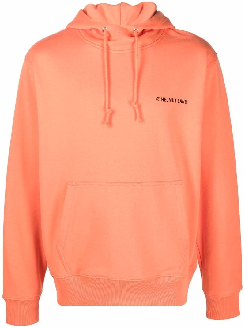 Helmut Lang logo-print cotton hoodie outlook