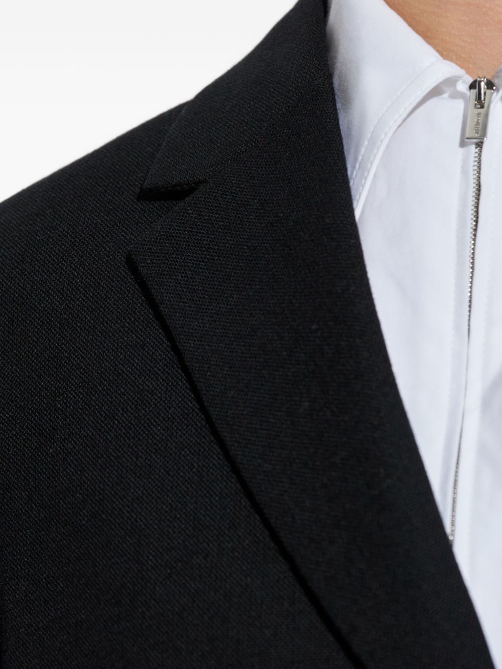 notched-lapel wool blazer - 5