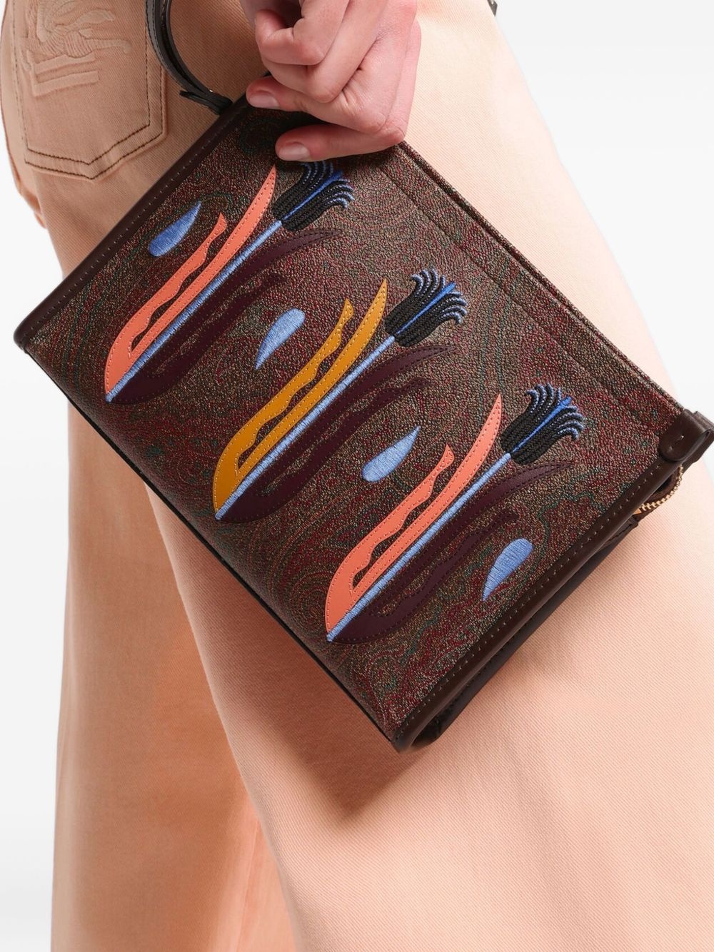 x Agostino Iacurci embroidered clutch bag - 2