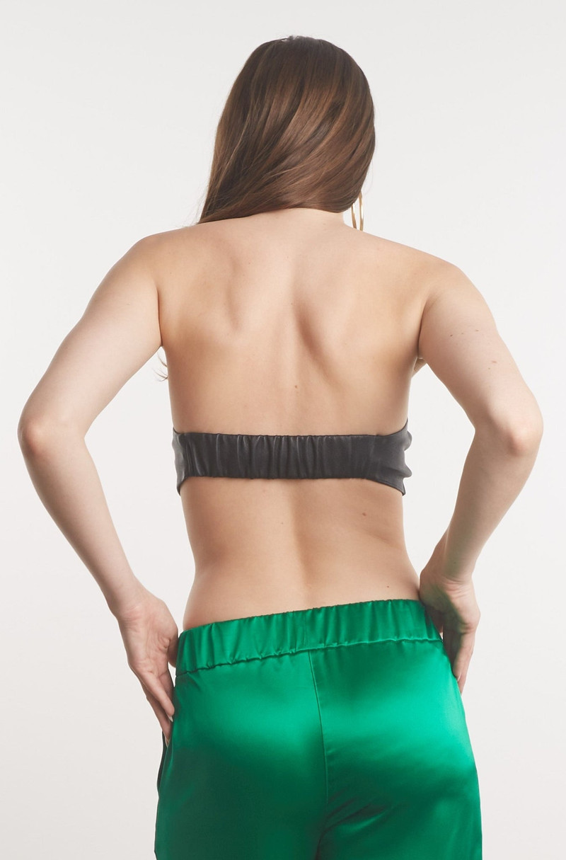 BLACK LEATHER BANDEAU 6