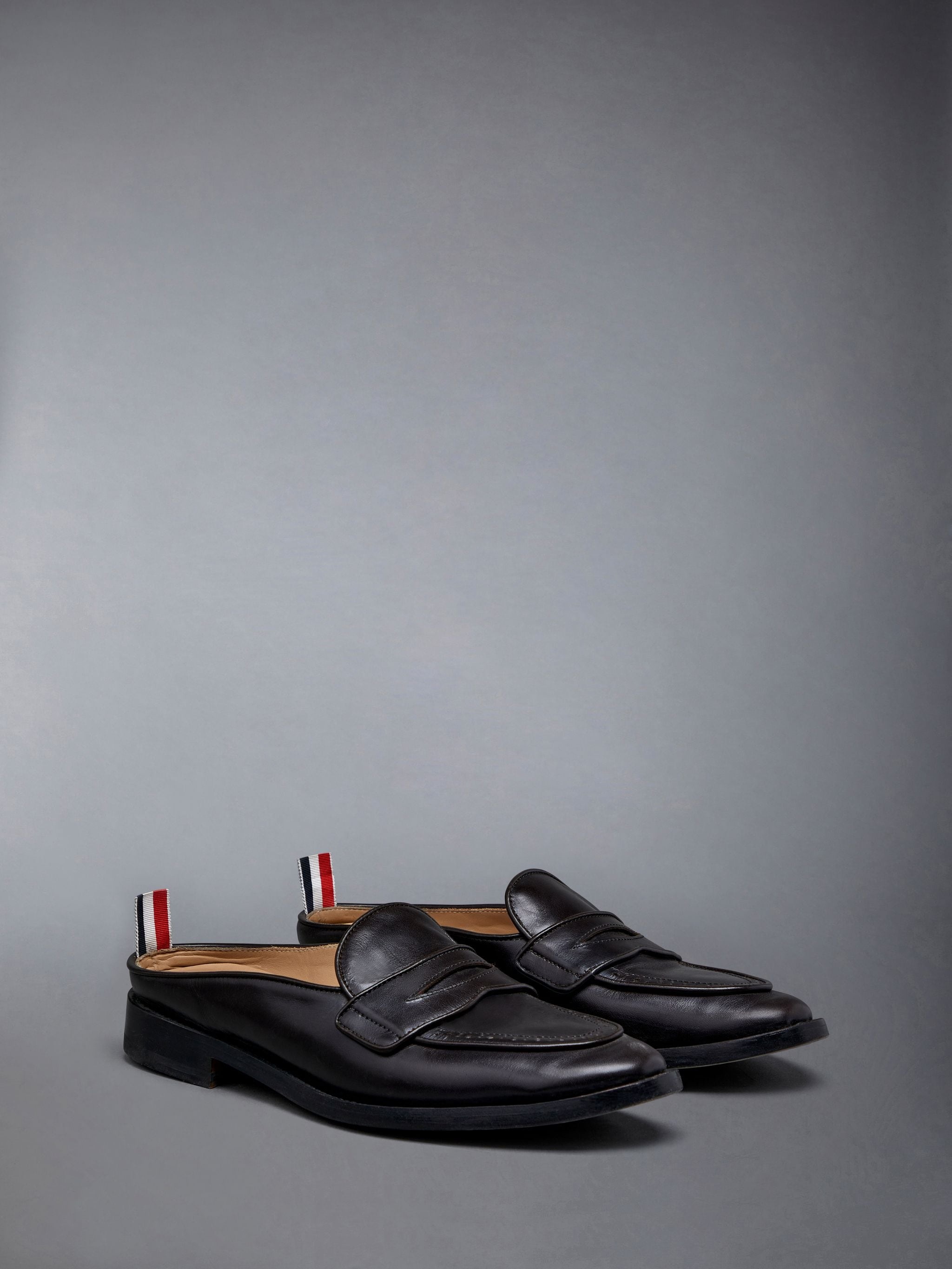 Box Calf Varsity Penny Loafer Mule - 2