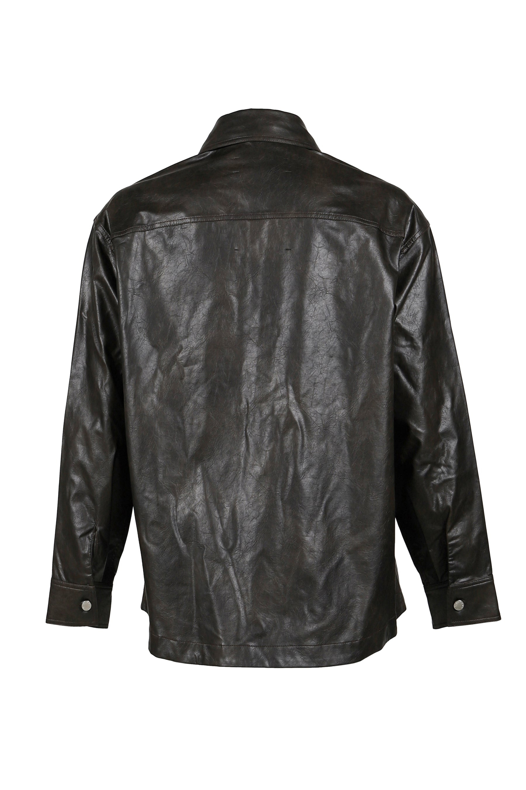 "APPLIQUE" SHIRT JACKET / DARK BRW - 6