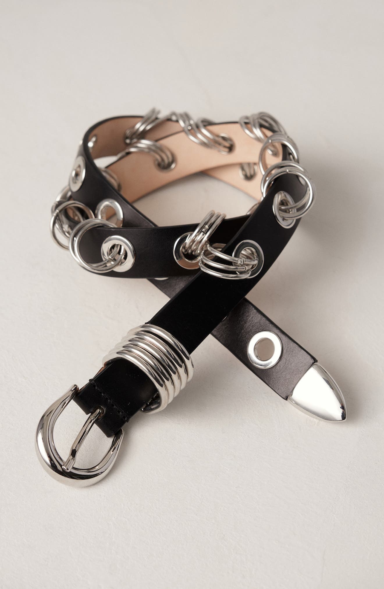 Déhanche Revenge Leather Belt in Black/silver at Nordstrom - 3