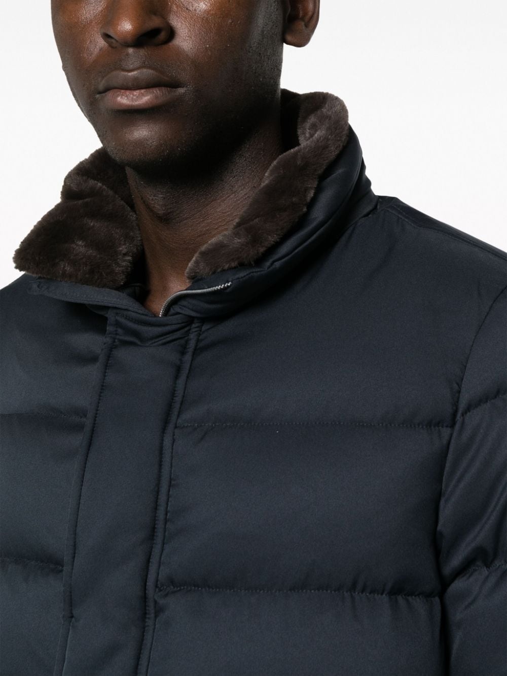 logo-plaque padded-design jacket - 5