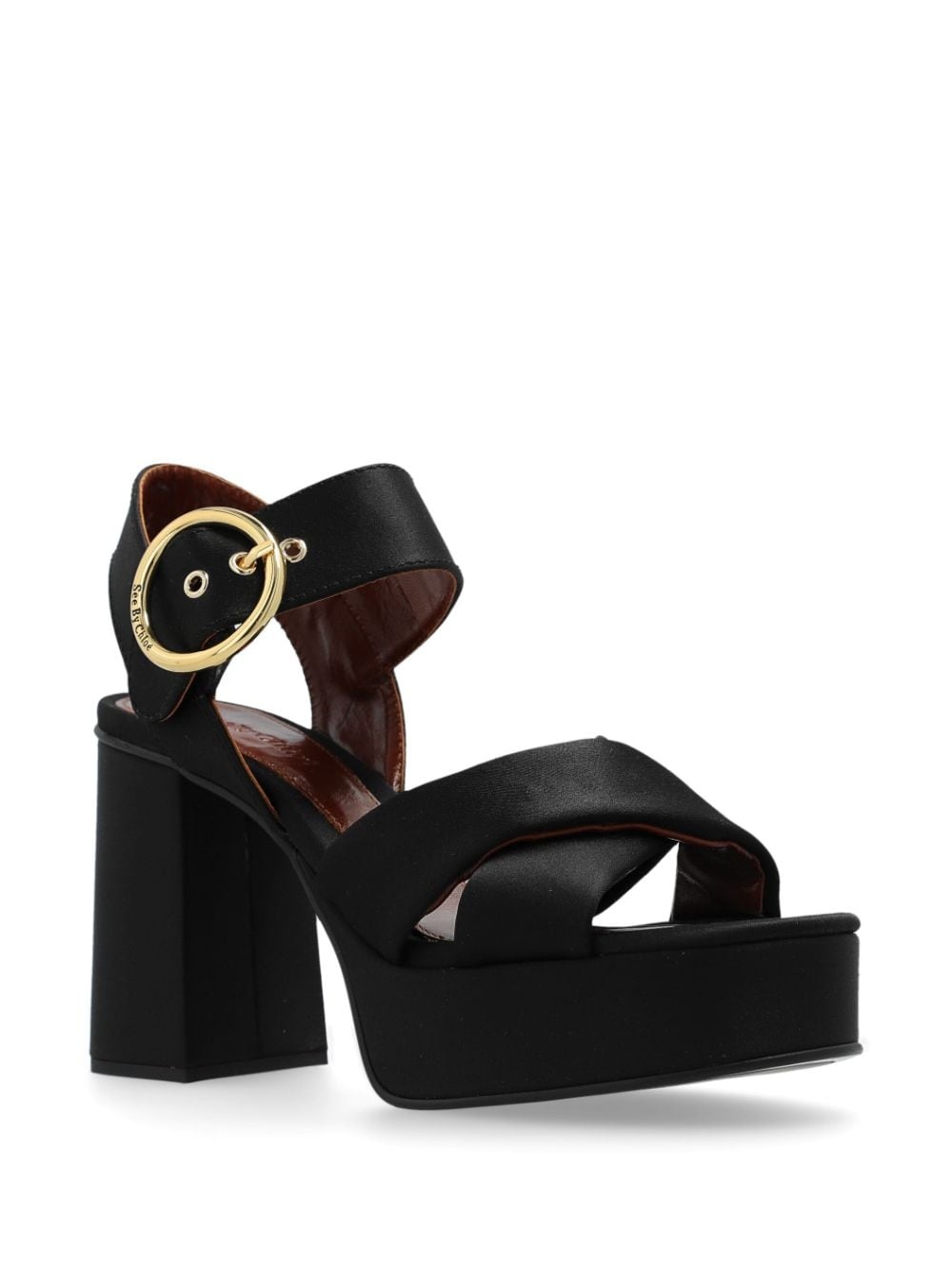 satin 110mm platform sandals - 2