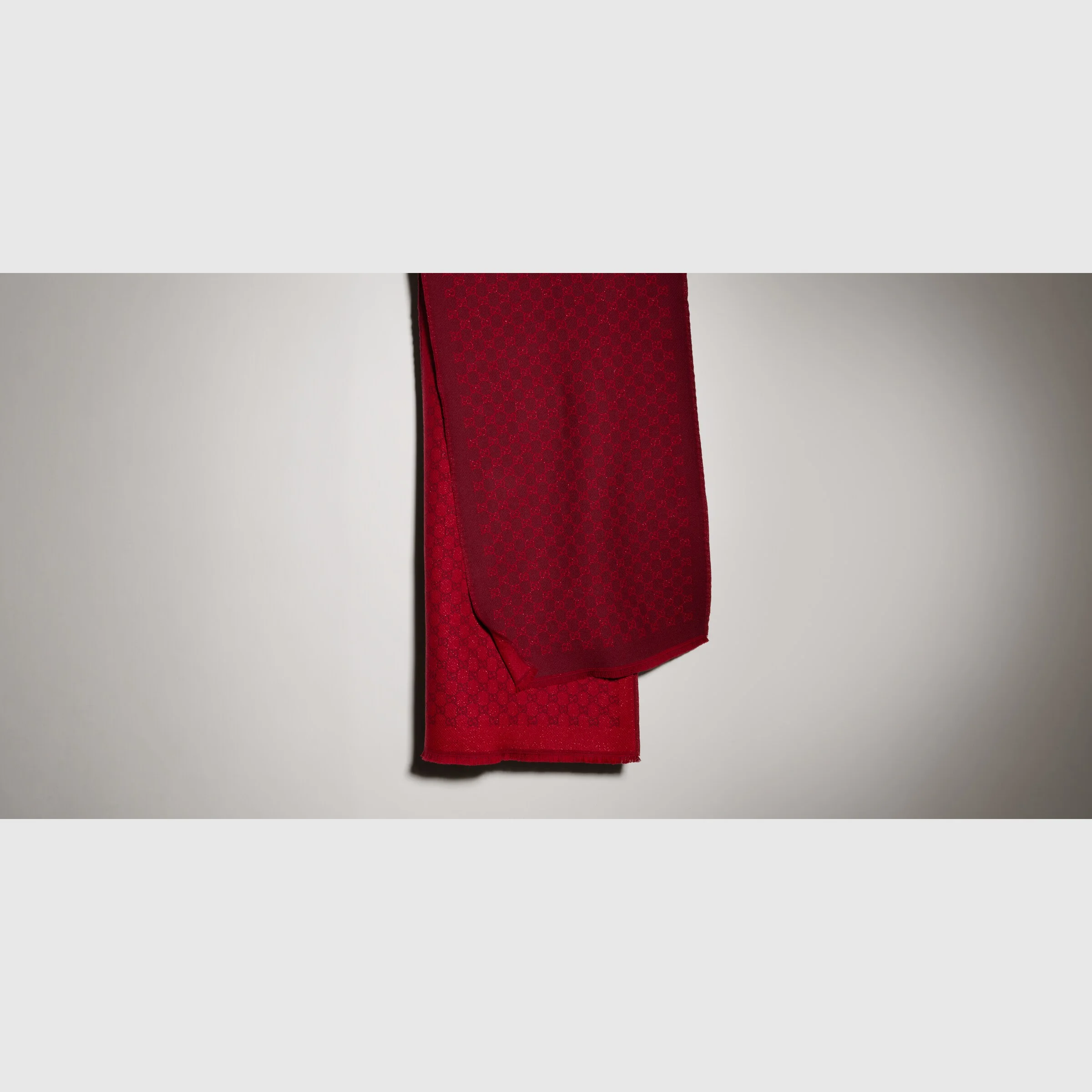 GG wool viscose lamé jacquard scarf - 1