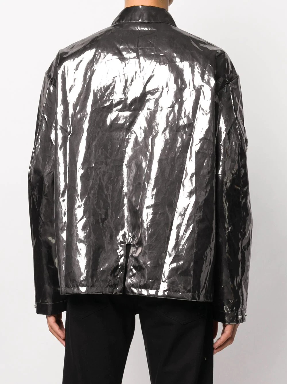 metallic multi-zip pocket jacket - 4