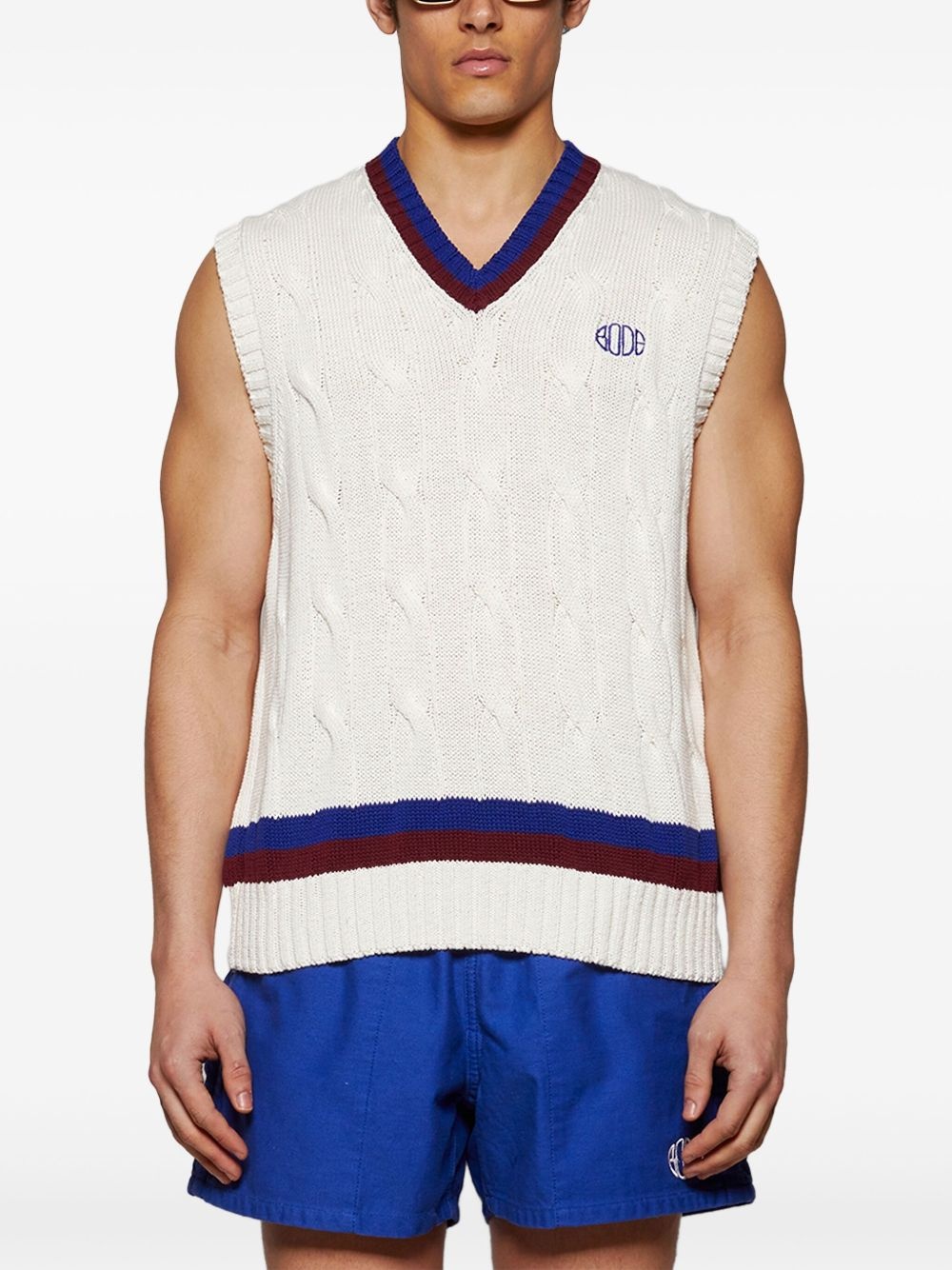 cotton knitted vest - 2