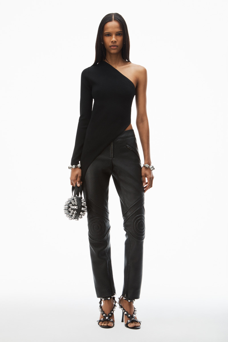Alexander Wang asymmetric long-sleeve top outlook