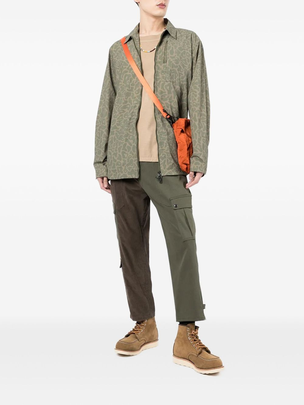 geometric-print shirt jacket - 2