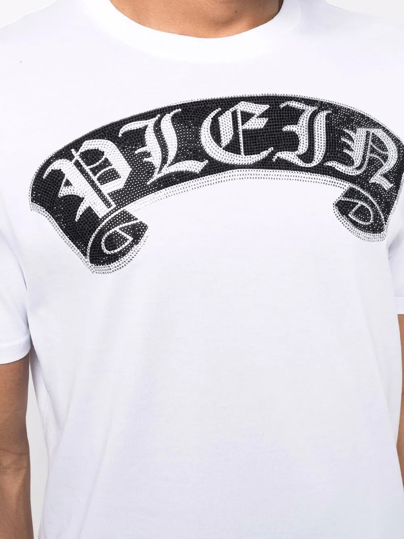 rhinestone-embellished branded T-shirt 6