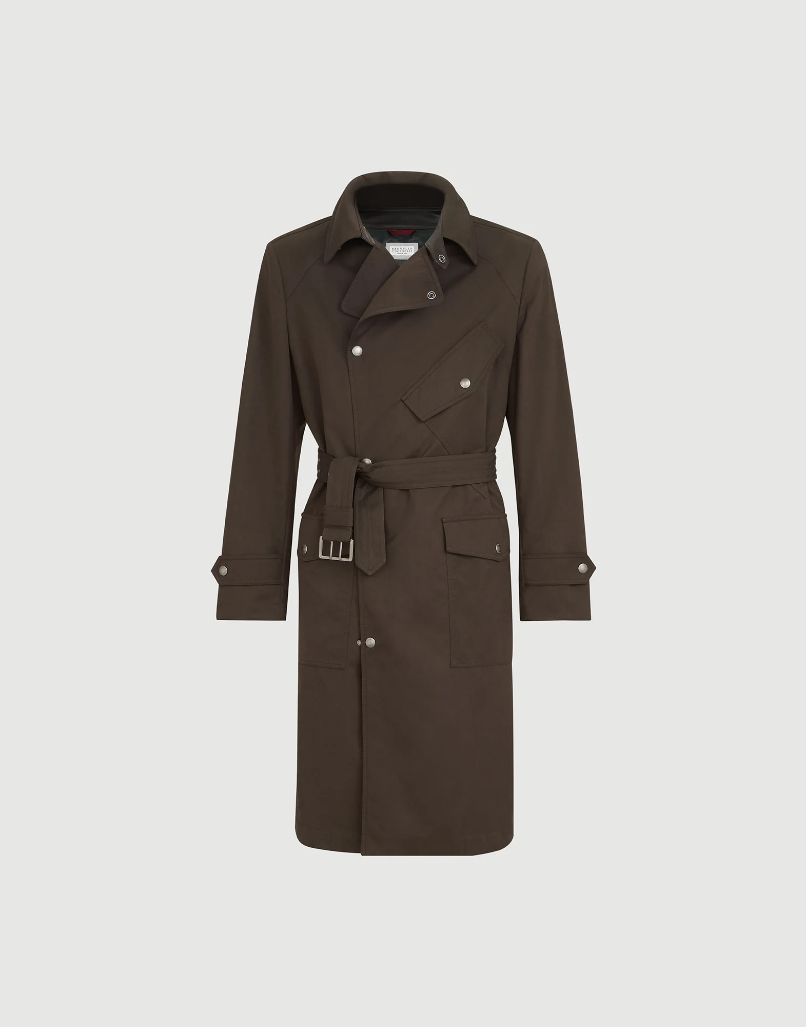 Water-resistant microfiber motorcyle trench with nappa leather inserts - 1