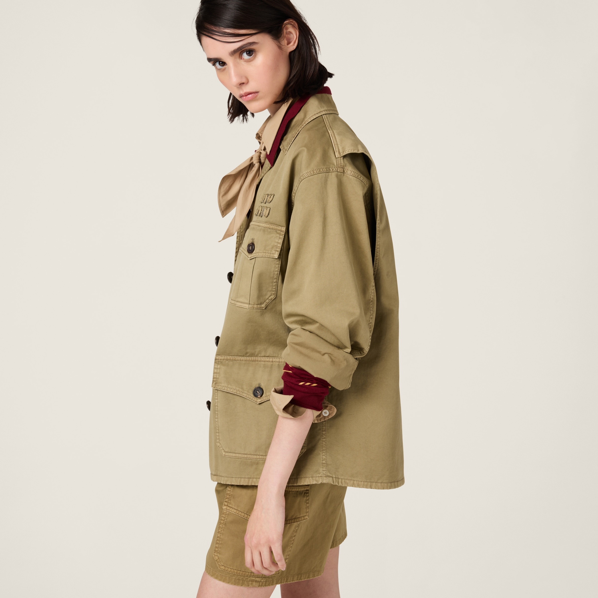 Garment-dyed cotton satin jacket - 5