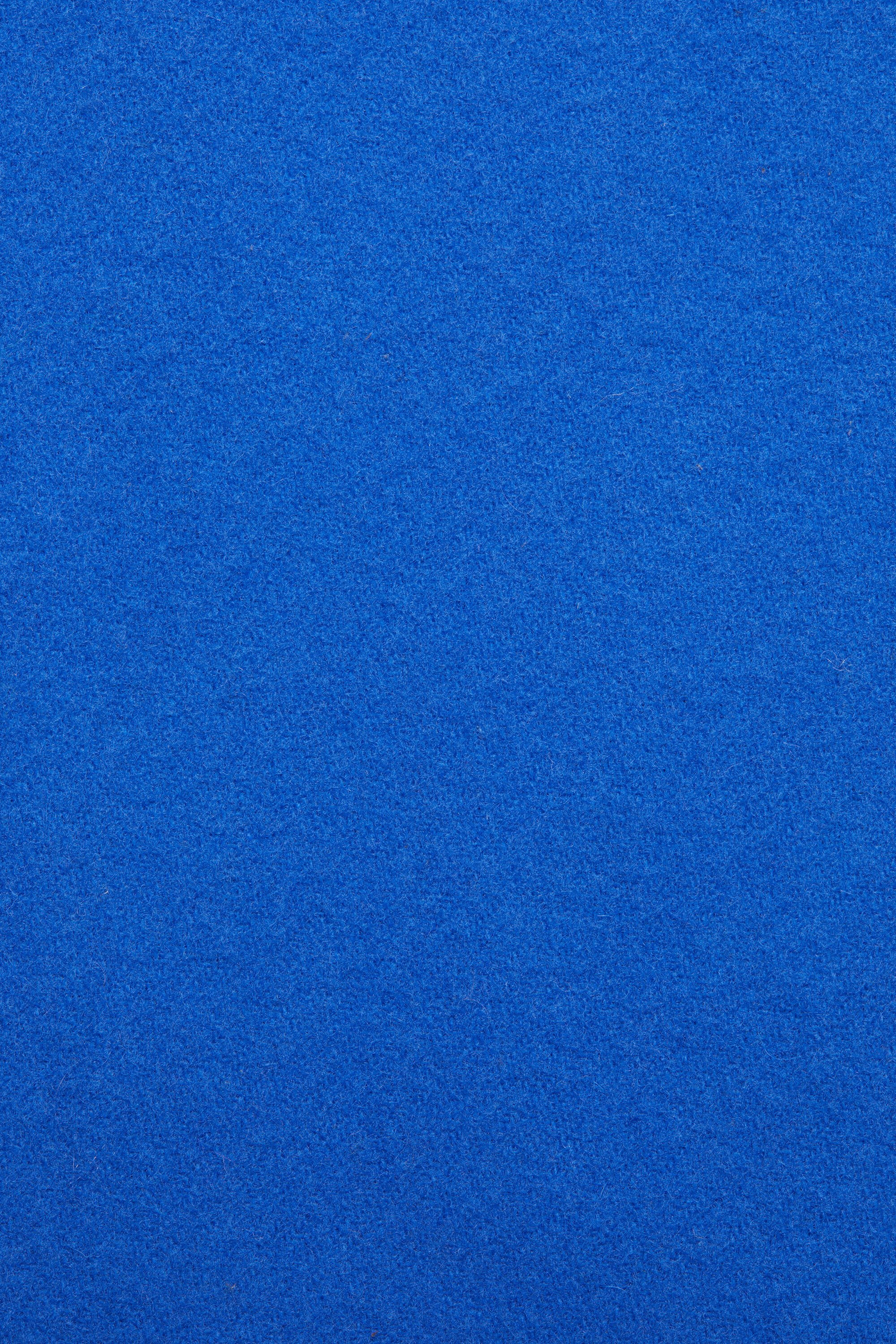 Fringe wool scarf - skinny - Royal blue - 5