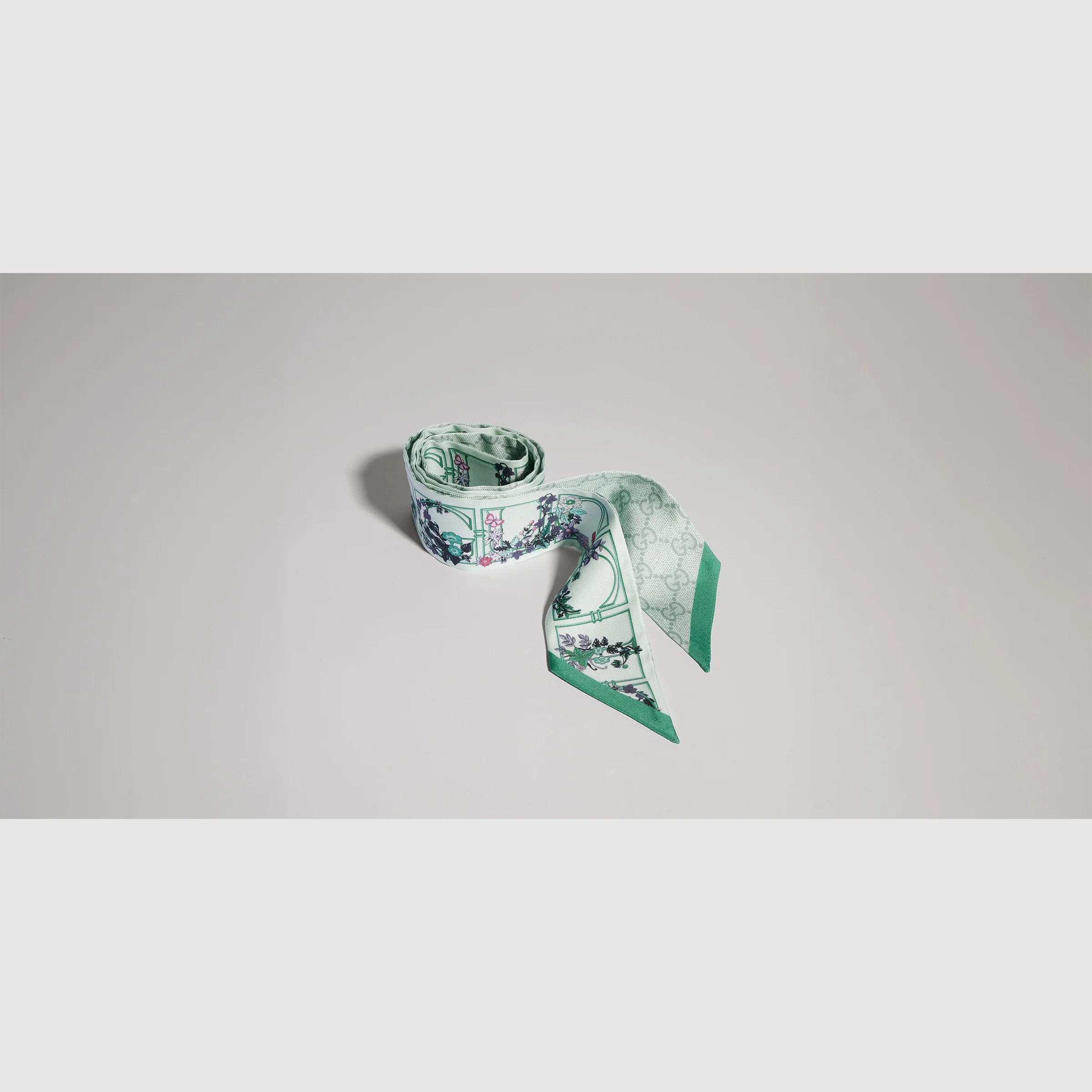 Printed silk twill ribbon - 1