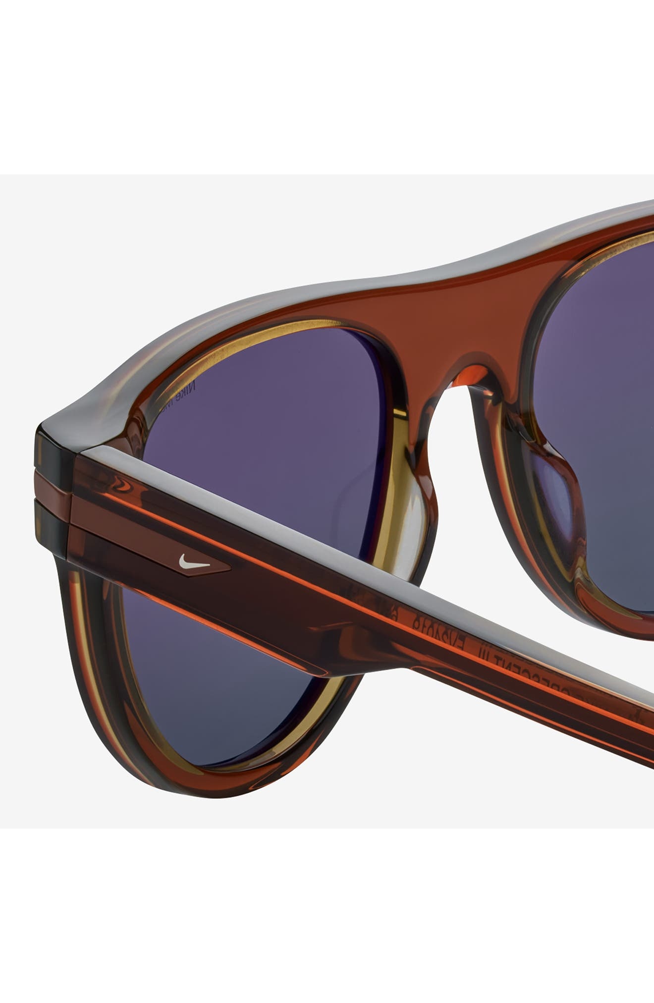 Nike Crescent III 54mm Round Sunglasses in Cedar /Grey at Nordstrom - 3
