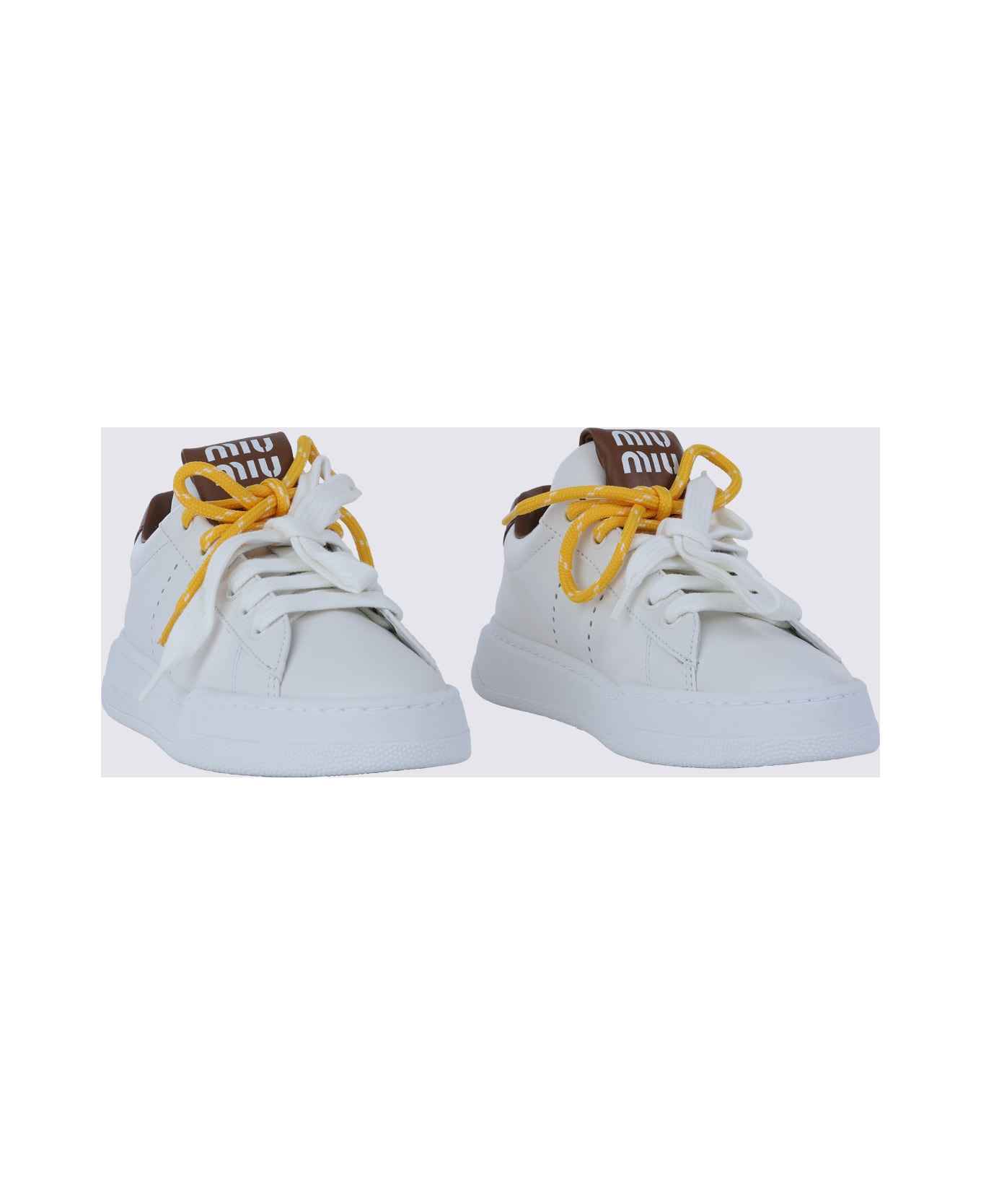 White Leather Sneakers - 2