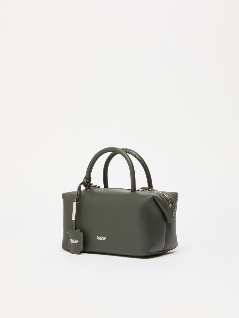 Max Mara HOLDALLS Small shiny leather satchel bag outlook