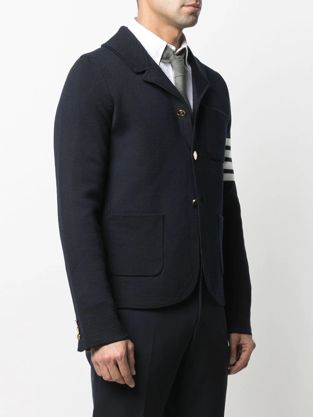 4-Bar knit blazer - 3