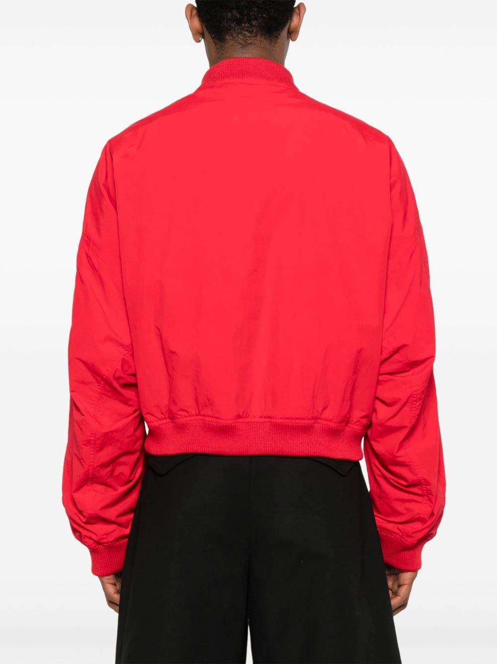 logo-embroidered bomber jacket - 4