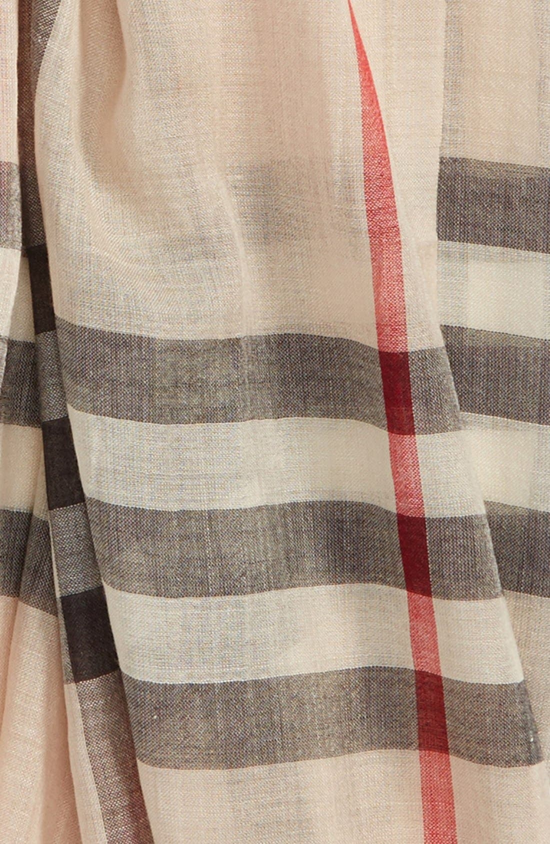 Giant Check Print Wool & Silk Scarf - 8