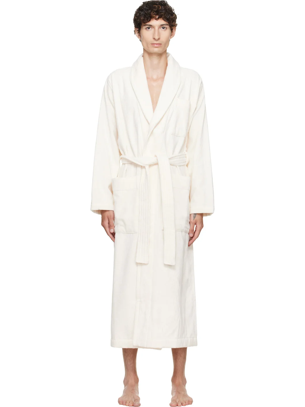 Off-White Terry Classic Bathrobe - 1
