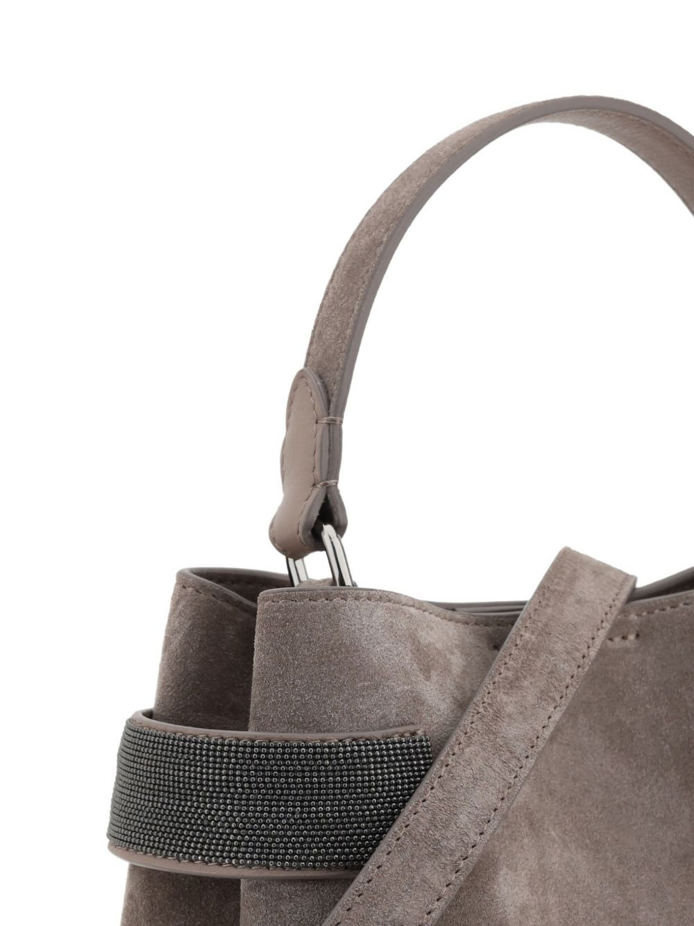 mini monili-embellished suede tote bag - 3