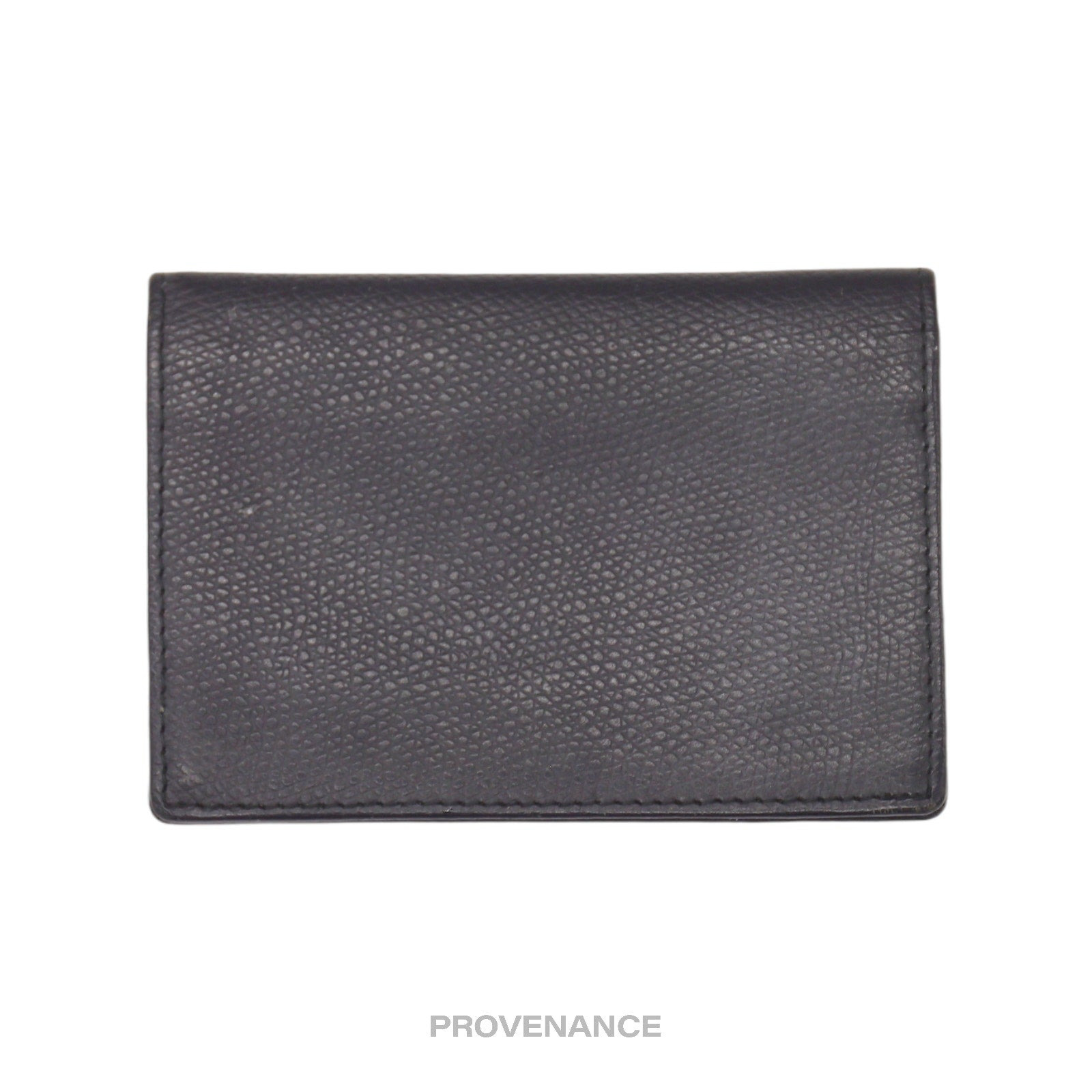 Christian Dior CD Card Wallet - Navy Grained Leather - 2