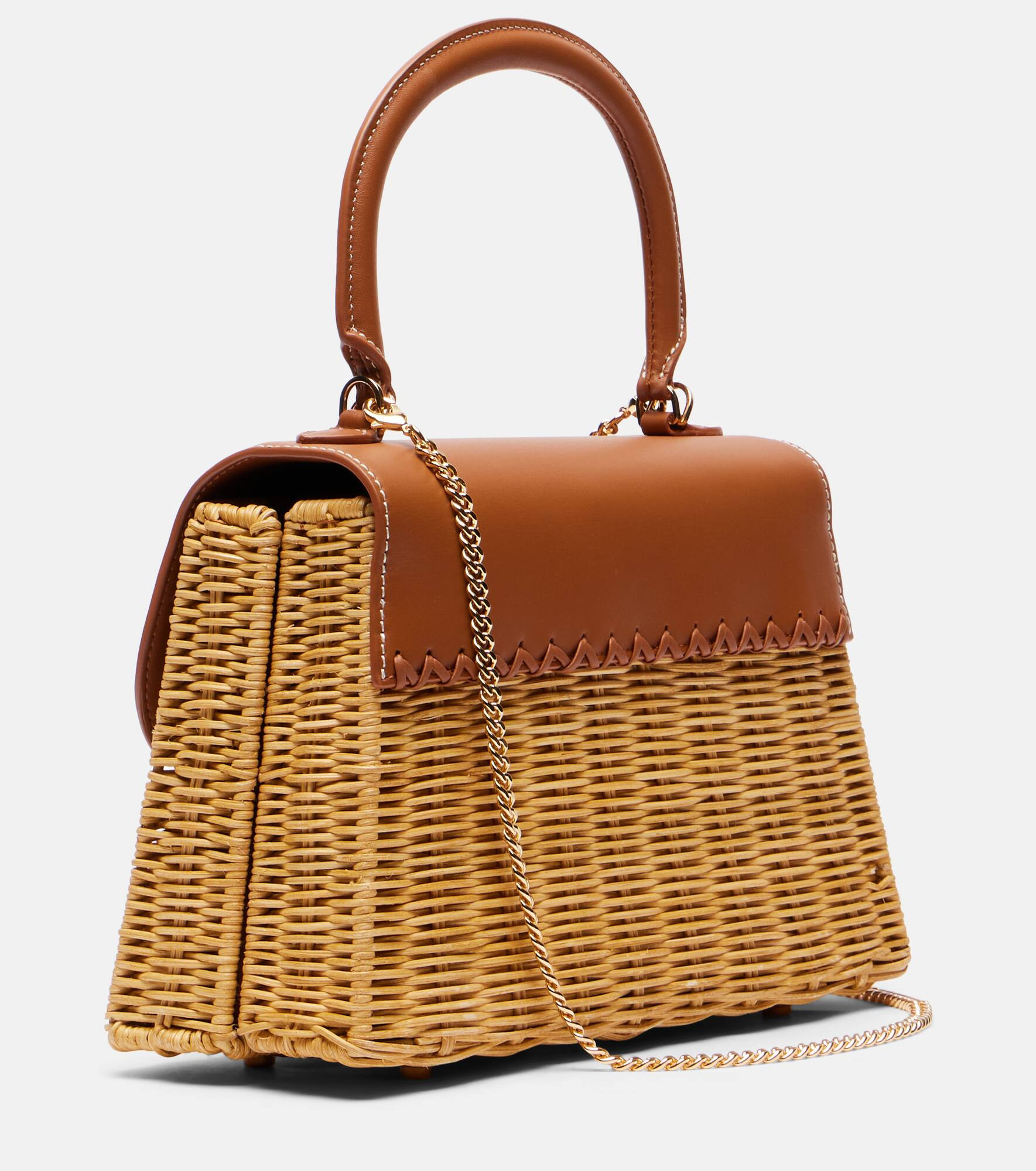 Bow Mini rattan tote bag - 4
