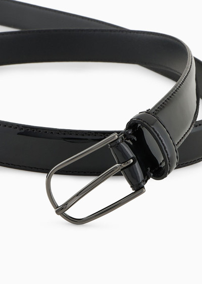 EMPORIO ARMANI Patent leather belt outlook