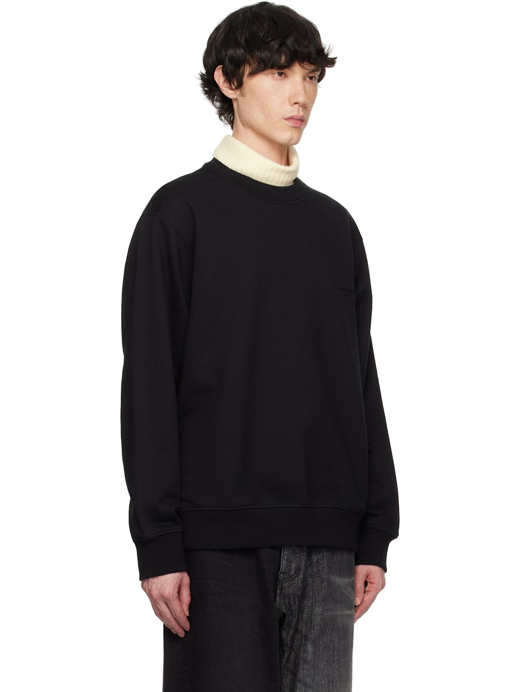 Black Embroidered Logo Sweatshirt - 2