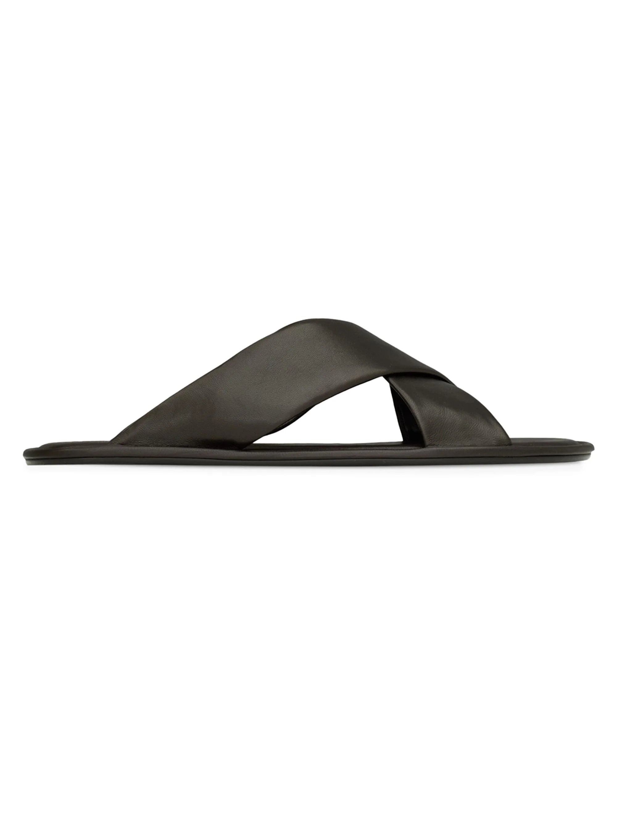 Men's Carlyle Slides in Smooth Leather - Harris Eagle Brown - 1