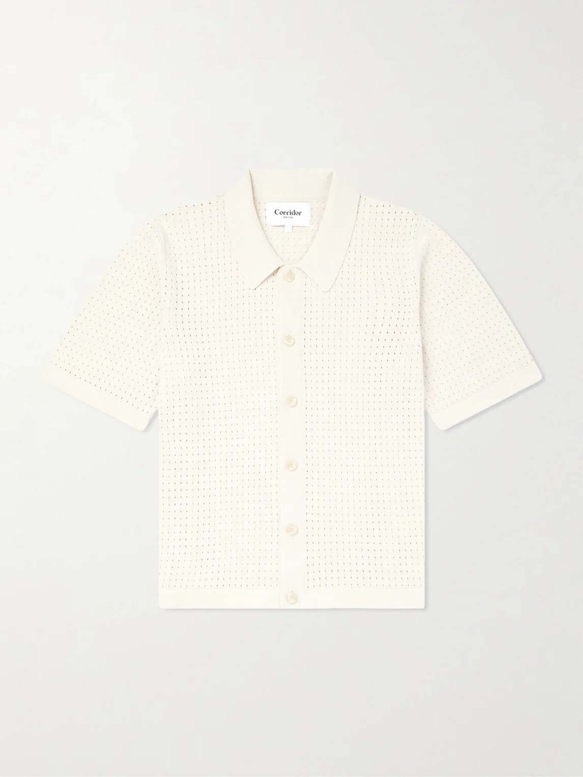 Pointelle-Knit Organic Cotton Shirt - 1