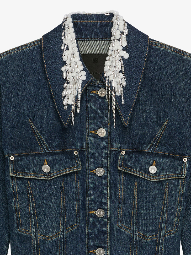 Givenchy JACKET IN DENIM WITH CRYSTALS AND PEARLS outlook
