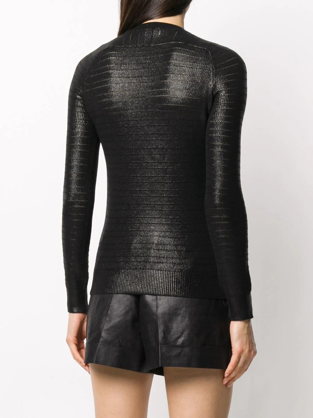 lamé-effect knitted jumper - 4