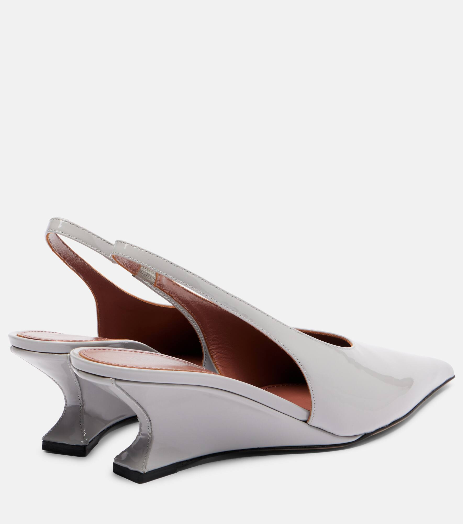 Nina 50 patent leather slingback pumps - 2