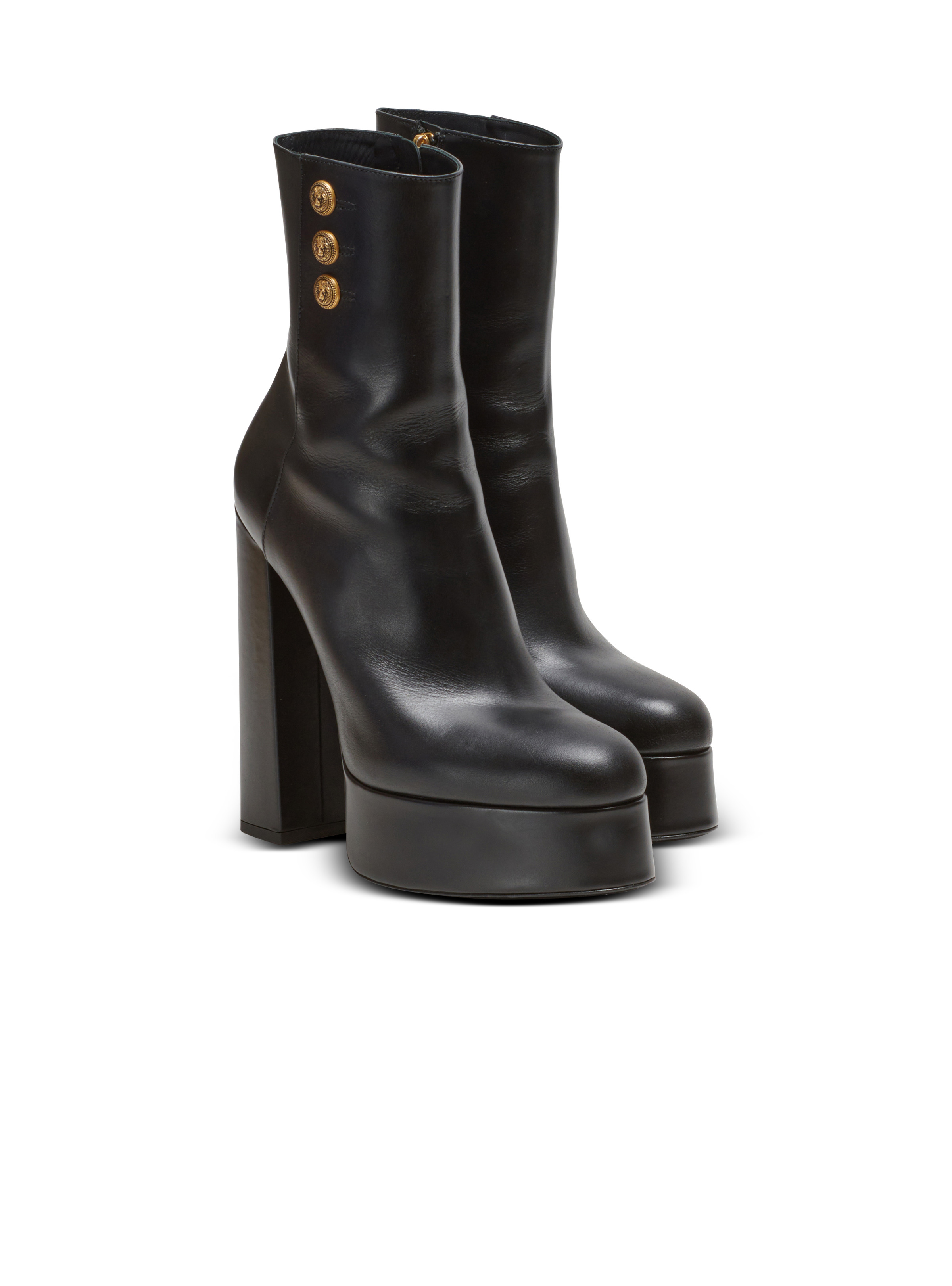 Brune leather ankle boots - 2