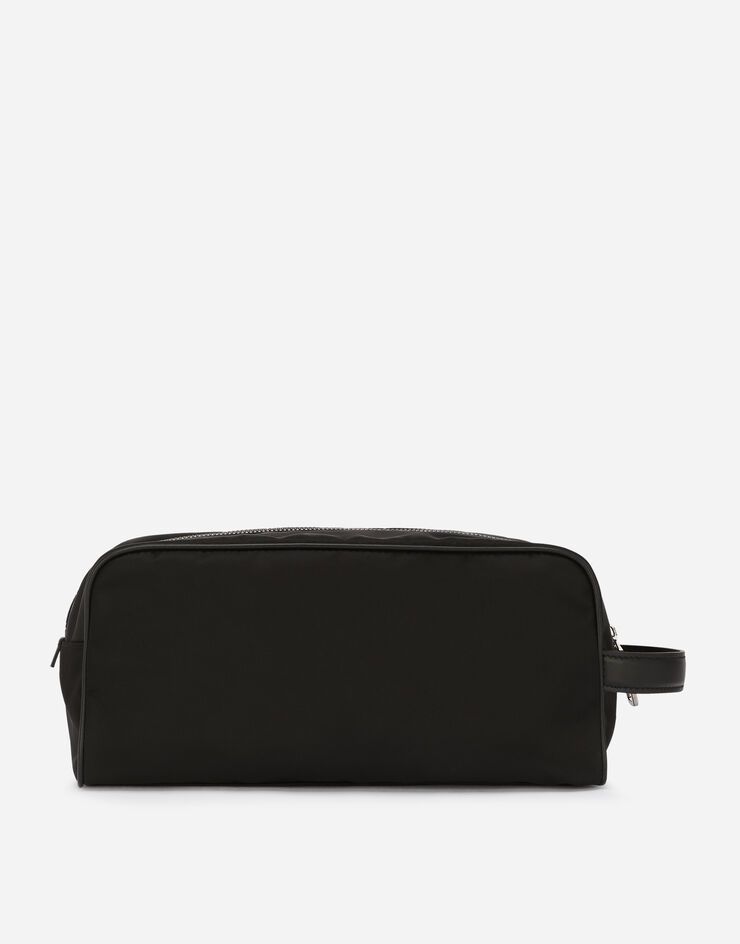 Nylon and calfskin toiletry bag - 3