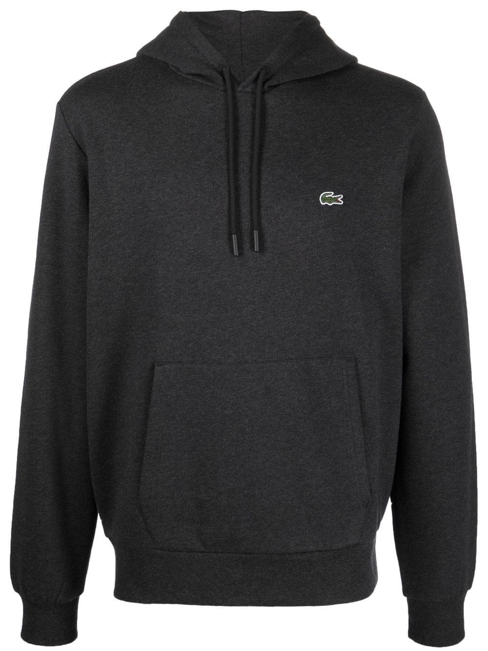 logo-embroidered long-sleeved hoodie - 1