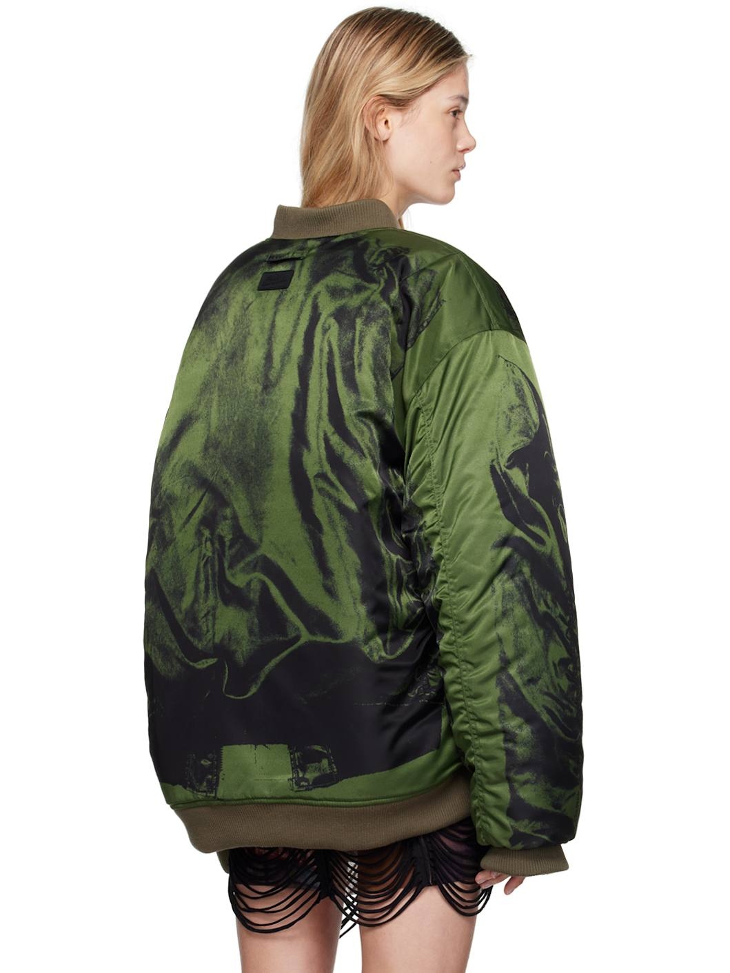 Khaki 'The Trompe L'œil' Bomber Jacket - 3