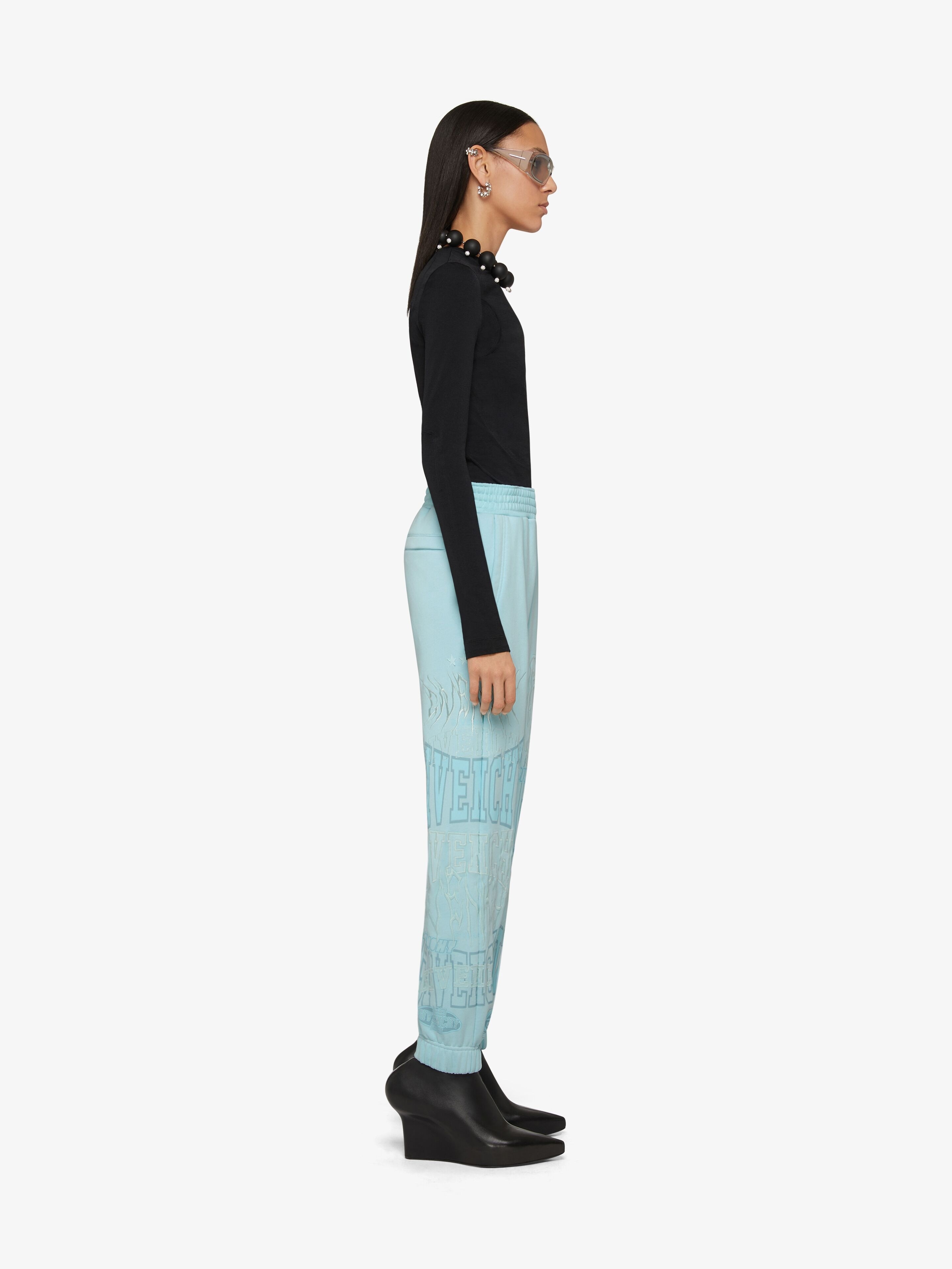SLIM FIT JOGGER PANTS IN EMBROIDERED FELPA - 3