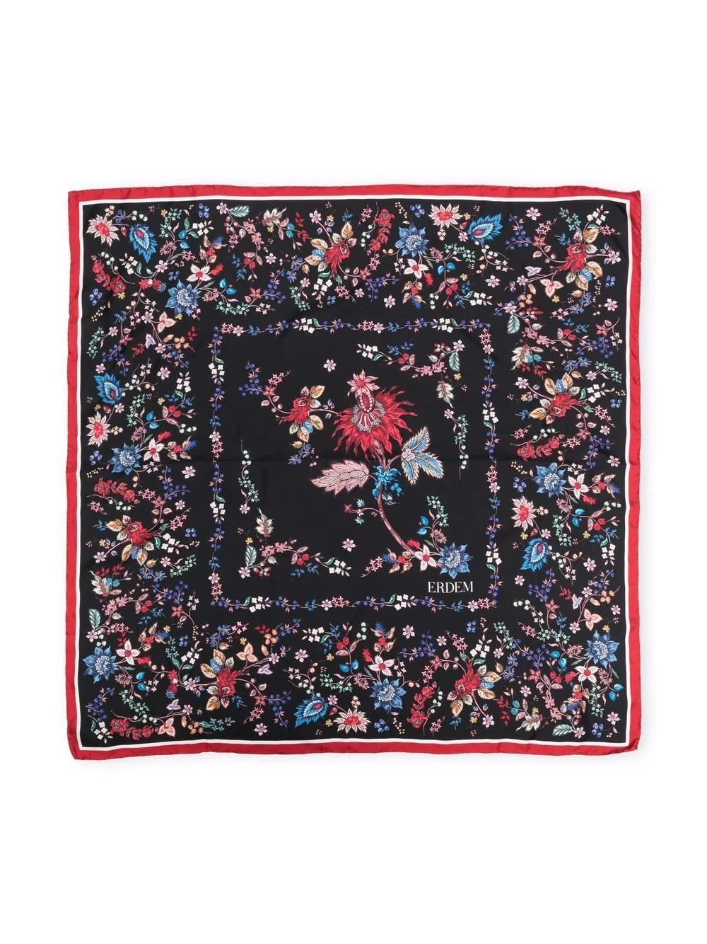 silk floral print scarf - 3