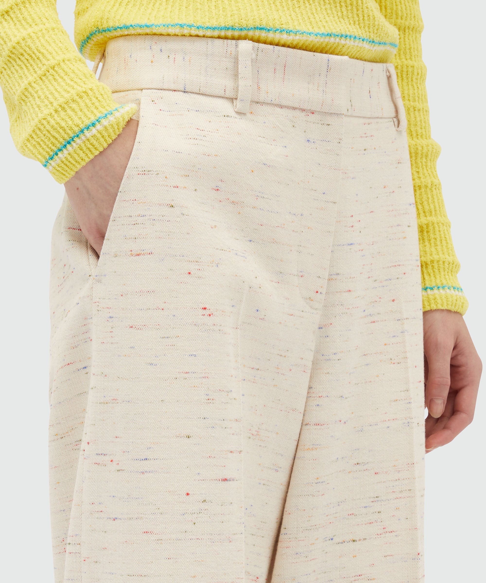 Palazzo trousers in fancy gabardine - 5