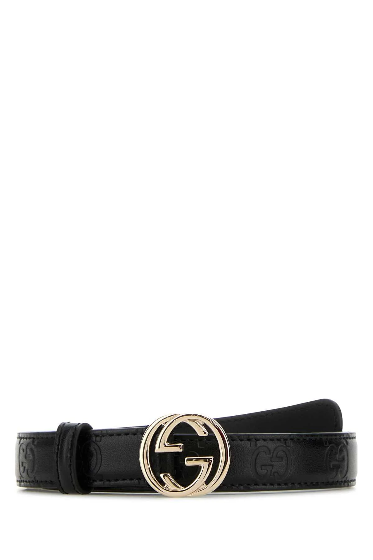 Gucci Women Black Leather Belt - 1