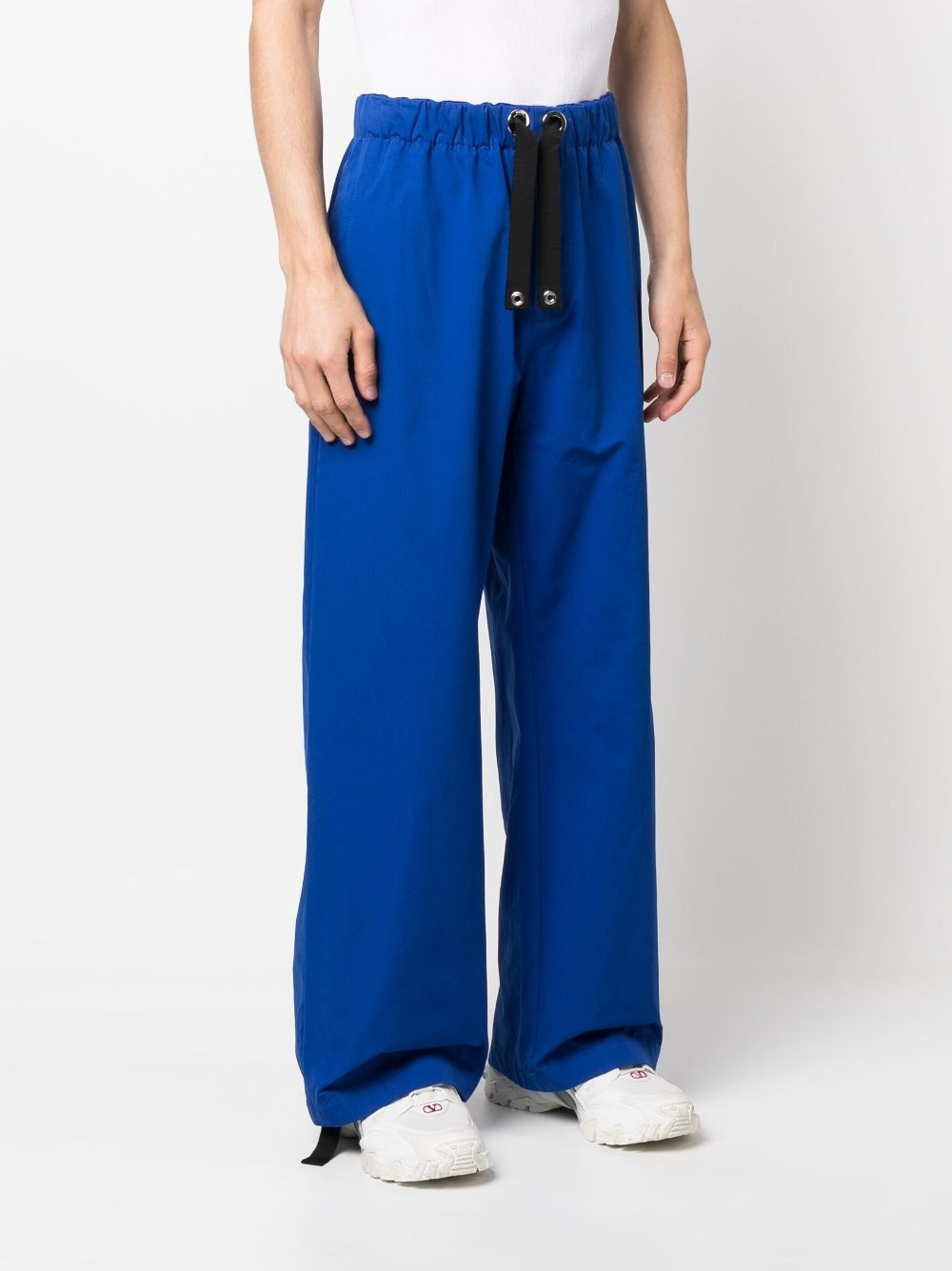 wide-leg cotton track pants - 3
