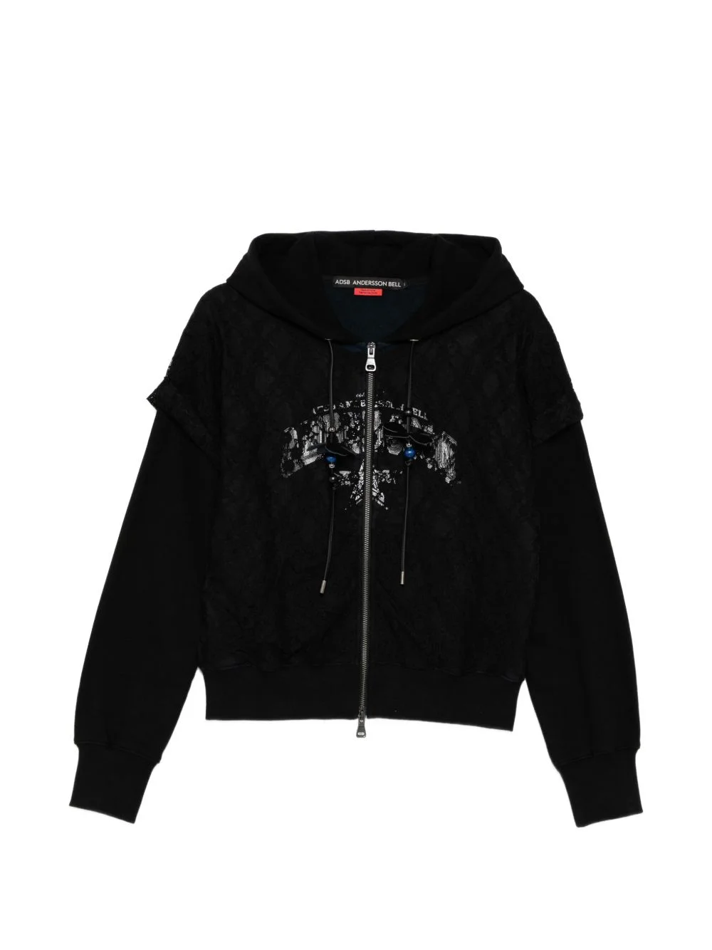 patterned hooded jacket - 1