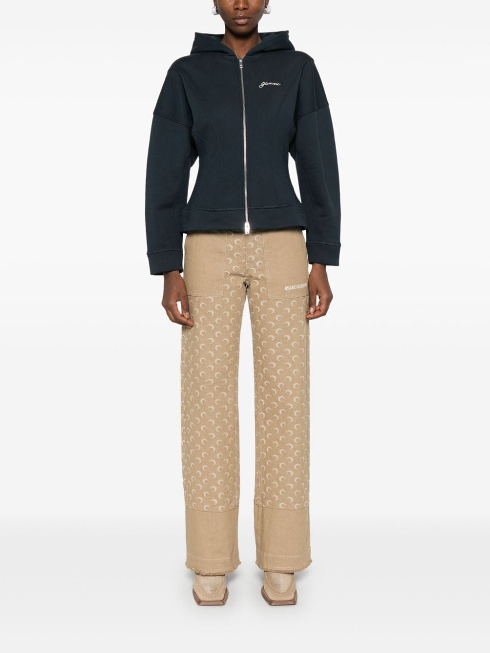 embroidered-logo jacket - 2